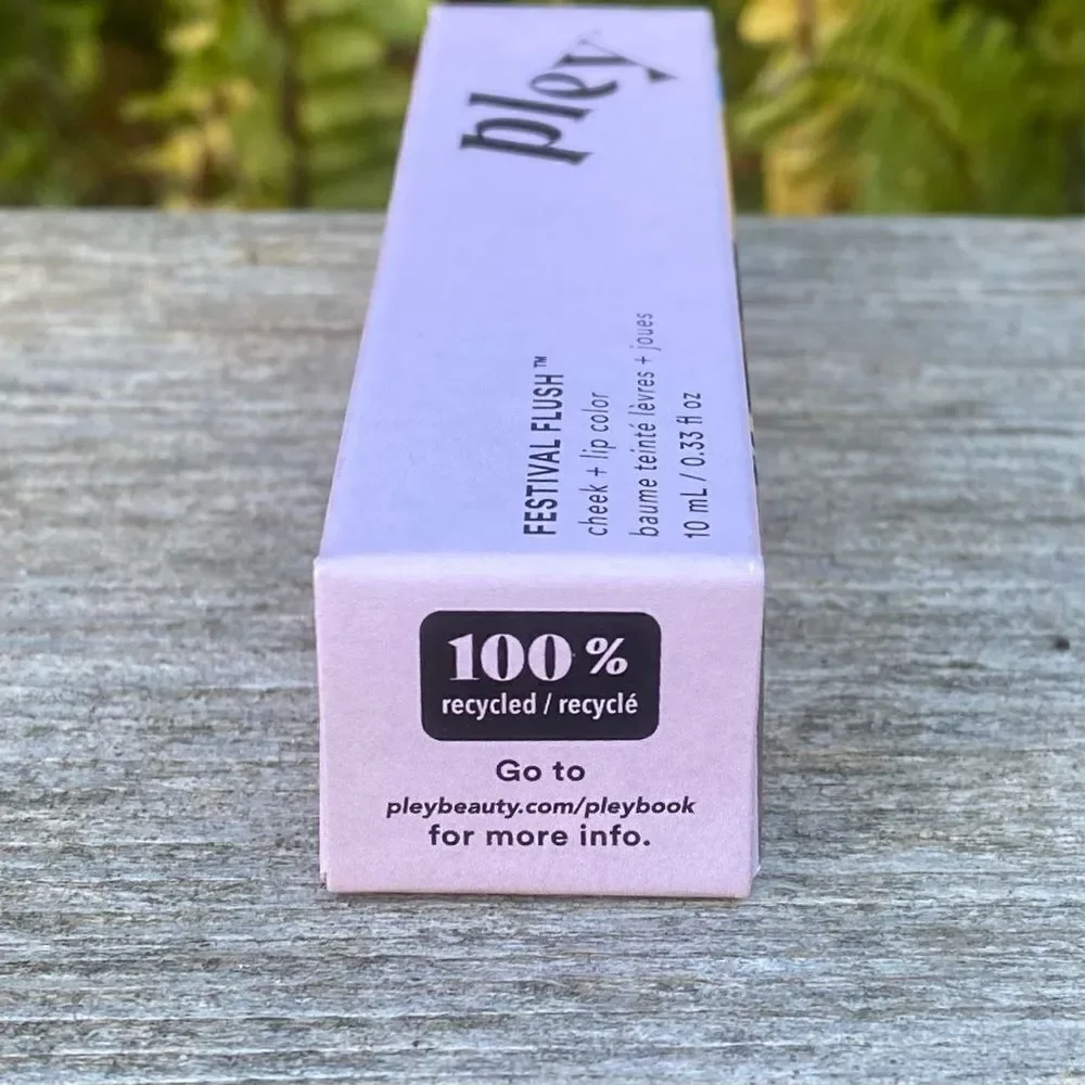 NIB New Pley Beauty Festival Flush Cheek + Lip Color Plum Springs 10ml Berry